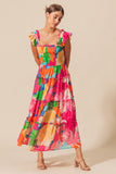 Tropical Floral Maxi Dress