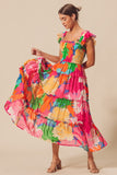 Tropical Floral Maxi Dress