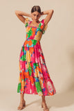 Tropical Floral Maxi Dress