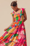 Tropical Floral Maxi Dress