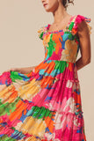 Tropical Floral Maxi Dress