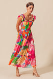Tropical Floral Maxi Dress