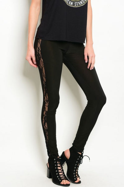 Black Lace Leggings – Everleigh - Main Image
