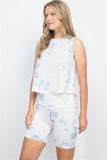 White/Blue Tie Dye Set