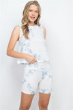 White/Blue Tie Dye Set