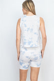 White/Blue Tie Dye Set