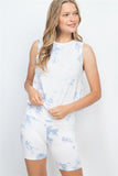 White/Blue Tie Dye Set