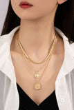 Gold Coin Charm Pendant Necklace
