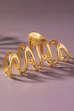 Gold Wavy Metal Hair Claw Clip
