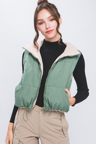 Luxe Reversible Puffer Vest