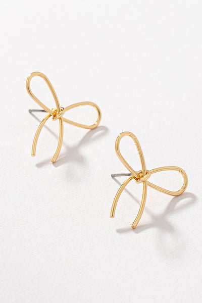 Wire Bow Tie Earrings