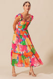 Tropical Floral Maxi Dress