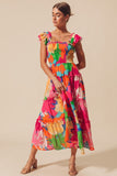 Tropical Floral Maxi Dress