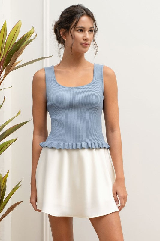 トップス BLUELEA double shoulder strap tweed tops Zara NWT Women's Blue Tweed Textured Off the Shoulder Top