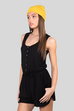 Black Vera Knit Romper