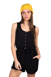 Black Vera Knit Romper