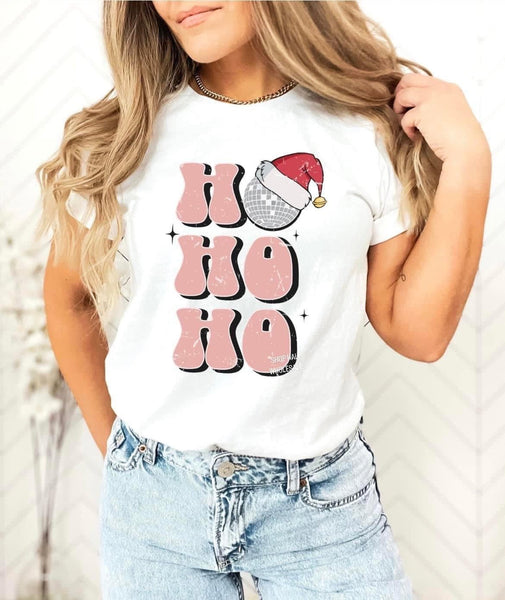 Ho Ho Ho Disco Ball Tee