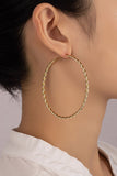 Gold Twist Hoop Earrings