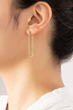 Gold Twist Chain Earrings