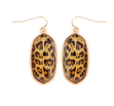 Leopard Jada Drop Earrings