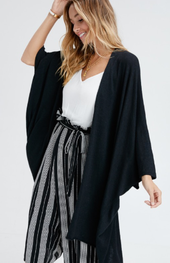 Black Oversized Cardigan