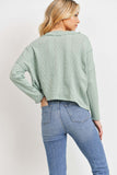 Cherish Cable Knit Cropped Cardigan