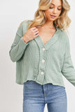 Cherish Cable Knit Cropped Cardigan