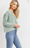 Cherish Cable Knit Cropped Cardigan